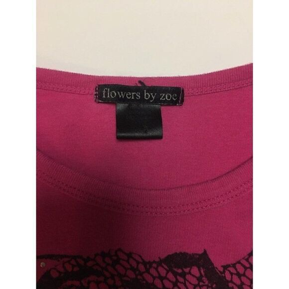 Flowers by zoe long sleeve shirt size M - Picture 2 of 2